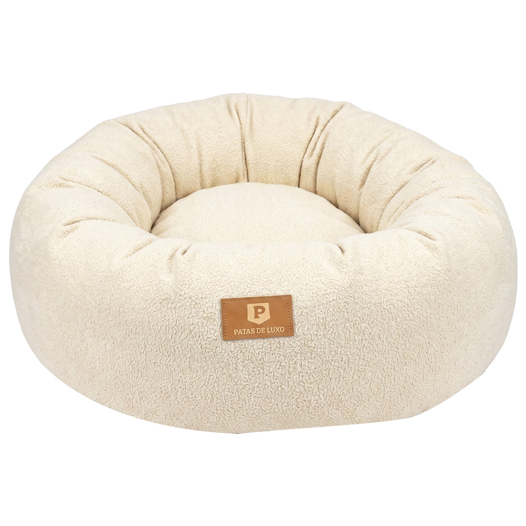 Cama Puff Luxo G - Amarelo Bebê