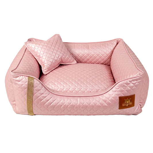 Cama Matelassê Strass - Rosa Bebê
