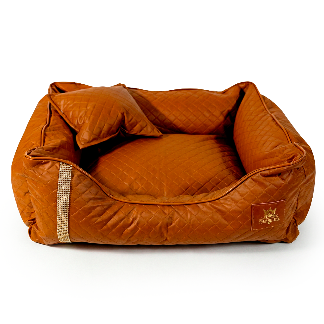 Cama Matelassê Strass -  Marrom